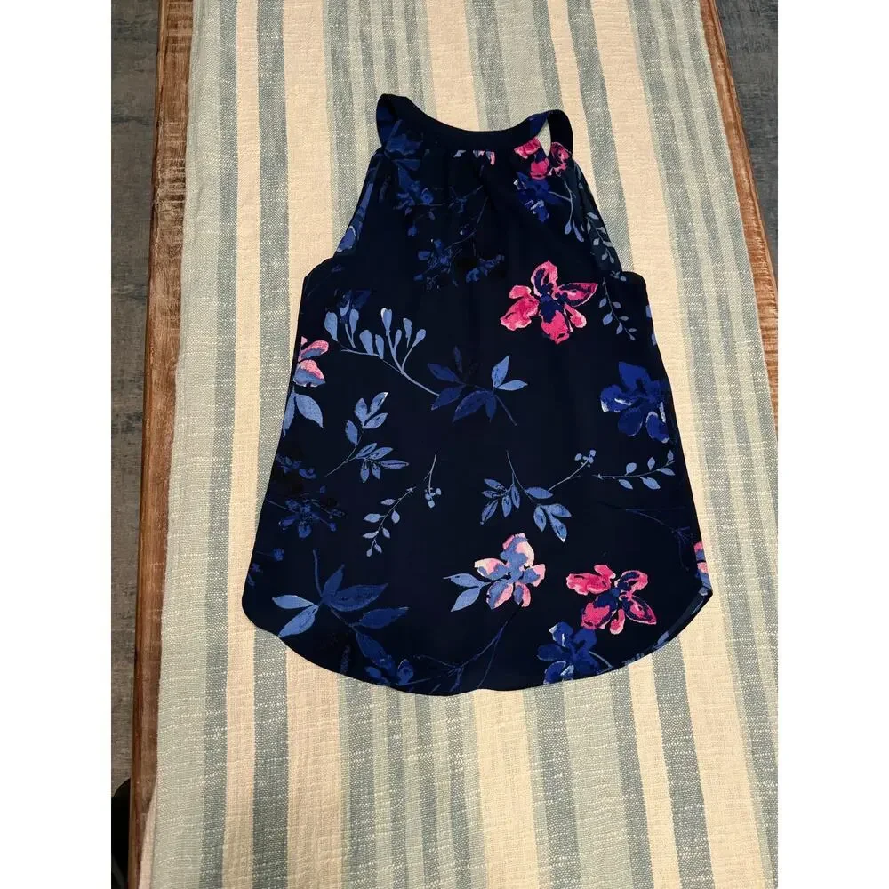 c&e women’s size is x-small floral sleeveless blouse - Picture 5 of 6